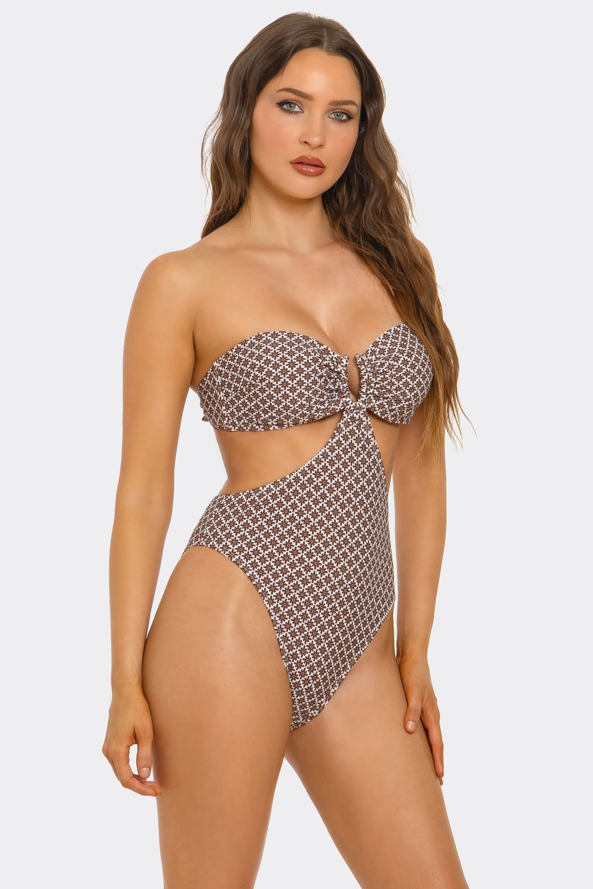 2780 Flora Monokini Swimsuit adult plus-size swimwear